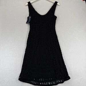 Isabel Marant Etoile‎ Black Soutache Ribbonwork Sleeveless Cocktail Dress M NWT